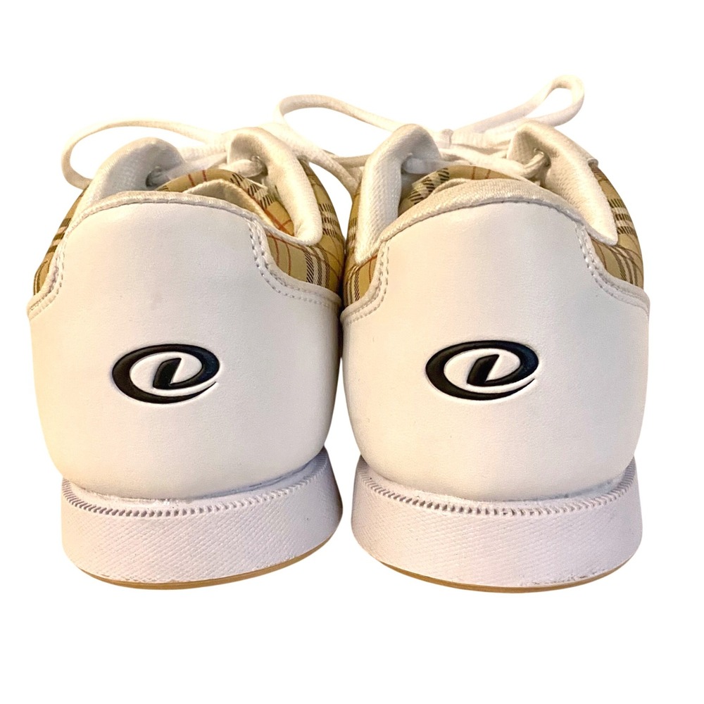 Dexter Famous Plaid Bowling Shoes Womens 10 Mens 8 Slide Rite Tan White w/ Box - Picture 4 of 16